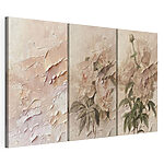 Modulaire canvasprint Verfijnde bloemen in zachte pasteltinten