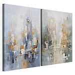 Modulaire canvasprint Schilderij van een stad