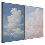 Modulaire canvasprint Blauwe lucht met witte wolken