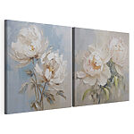 Modulaire canvasprint Schilderij van bloemen op doek