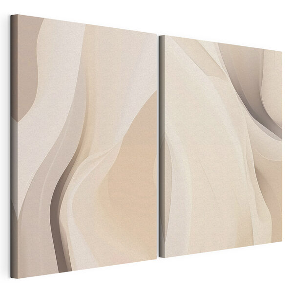 Zachte rondingen in warme tinten Modulaire canvasprint Zachte rondingen in warme tinten