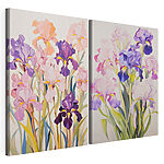 Modulaire canvasprint Schilderij van bloemen op een witte achtergrond