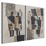 Modulaire canvasprint Twee kunstwerken met mensen