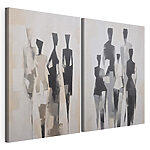 Modulaire canvasprint Een groep mensen in verschillende houdingen