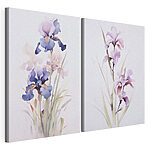 Modulaire canvasprint Schilderij van bloemen op een witte ondergrond
