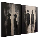 Modulaire canvasprint Schilderij van een paar mensen