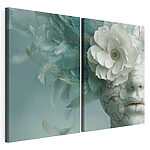Modulaire canvasprint Verfijnde schoonheid met bloemige accenten