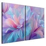 Modulaire canvasprint Prachtige pasteltinten in bloemmotieven