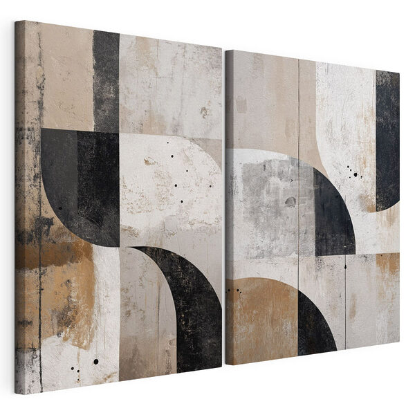 Twee kunstwerken Modulaire canvasprint Twee kunstwerken