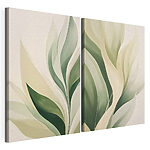 Modulaire canvasprint Zachte tinten die de elegantie van de natuur weerspiegelen