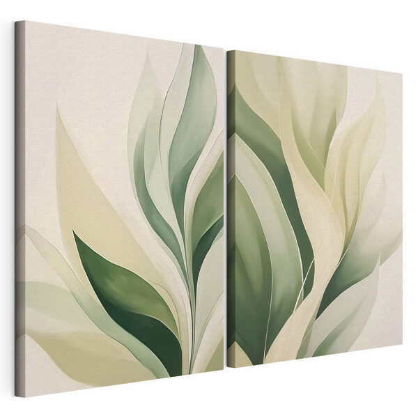 Modulaire canvasprint Zachte tinten die de elegantie van de natuur weerspiegelen