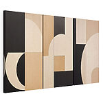 Modulaire canvasprint Zwart-wit kunstwerk