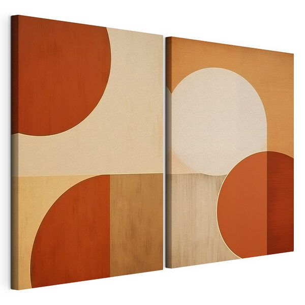 Collage van een schilderij Modulaire canvasprint Collage van een schilderij