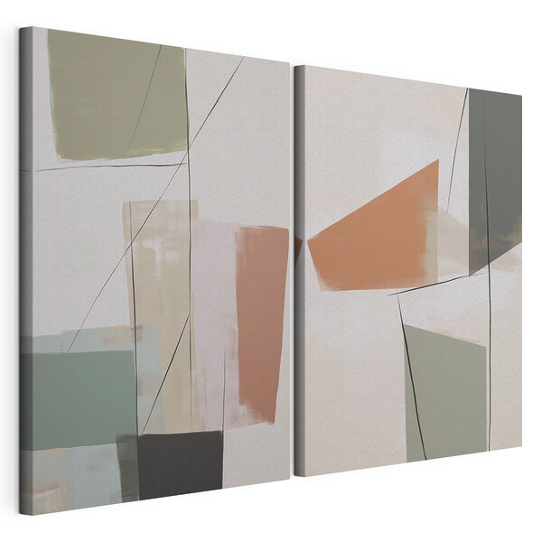 Modulaire canvasprint Schilderen in verschillende kleuren