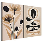 Modulaire canvasprint Elegant, bloemig, abstract kunstontwerp