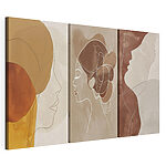 Modulaire canvasprint Collage van het profiel van een vrouw
