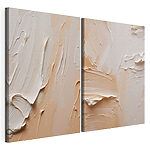 Modulaire canvasprint Zachte tinten in gelaagde texturen