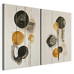 Modulaire canvasprint Cirkels en lijnen tekenen