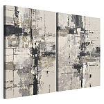 Modulaire canvasprint Abstracte lijnen in neutrale tinten