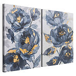 Modulaire canvasprint Zachte bloemen in elegante tinten