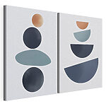 Modulaire canvasprint Eenvoudige vormen in harmonieus evenwicht