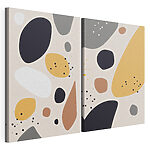 Modulaire canvasprint Abstracte vormen en kleuren vormen een prachtige combinatie