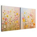 Modulaire canvasprint Schilderij van bloemen op doek
