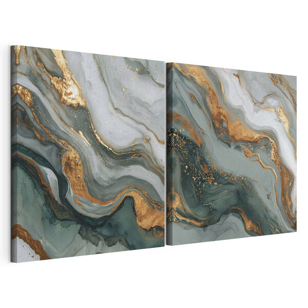 Modulaire canvasprint Vloeiende patronen in rijke kleuren