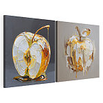 Modulaire canvasprint Kunstzinnige interpretatie van een druipende appel