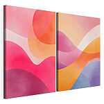 Modulaire canvasprint Levendige golven van kleur en vorm