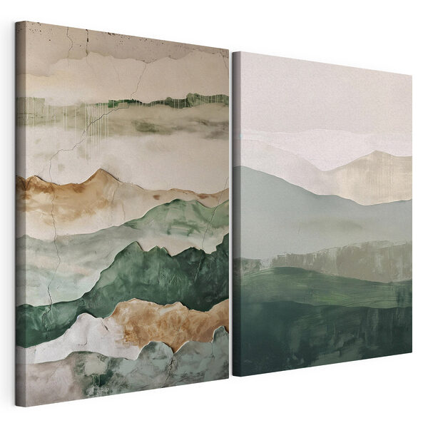 Modulaire canvasprint Gelaagde tinten in rustige composities