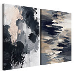Modulaire canvasprint Dynamische contrasten in zwart-wit