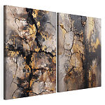 Modulaire canvasprint Abstracte patronen in aardetinten