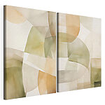 Modulaire canvasprint Zachte tinten in vloeiende vormen