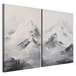 Modulaire canvasprint Schilderij van een bergketen