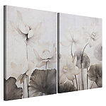 Modulaire canvasprint Verfijnde bloesems in zachte tinten