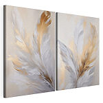 Modulaire canvasprint Zachte, luchtige patronen in zachte tinten