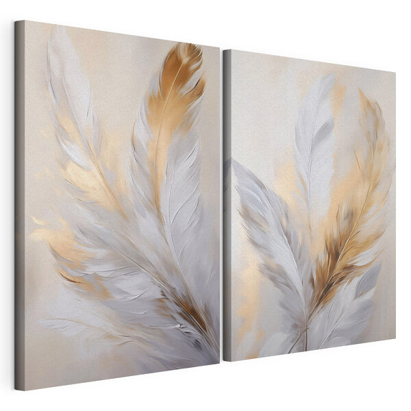 Zachte, luchtige patronen in zachte tinten Modulaire canvasprint Zachte, luchtige patronen in zachte tinten