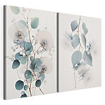 Modulaire canvasprint Verfijnde bloemstukken in zachte tinten