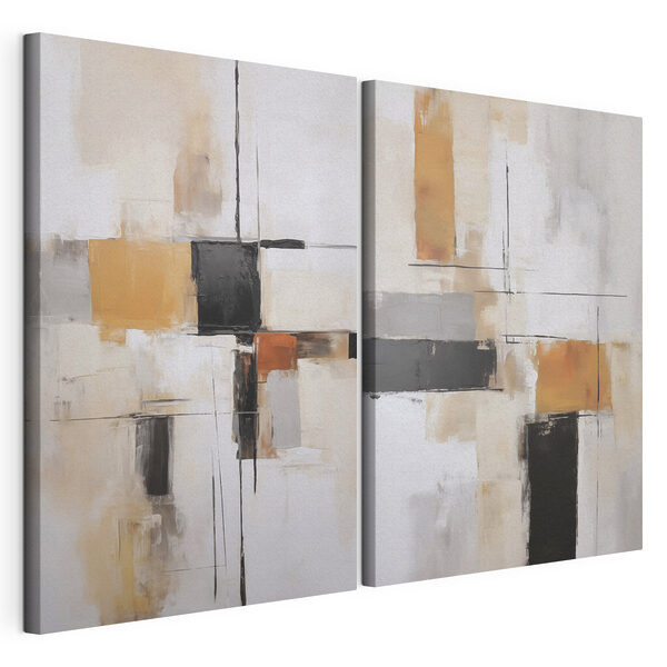 Modulaire canvasprint Schilderen in verschillende kleuren