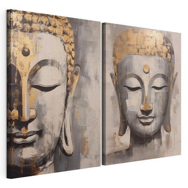 Schilderij van een boeddha Modulaire canvasprint Schilderij van een boeddha