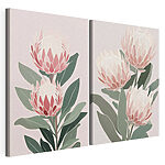 Modulaire canvasprint Bloemrijke elegantie in zachte tinten