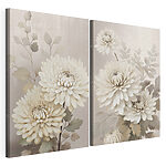Modulaire canvasprint Zachte bloemen in subtiele tinten