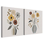 Modulaire canvasprint Schilderij van bloemen in een vaas