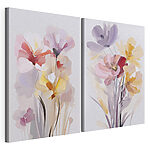 Modulaire canvasprint Schilderij van bloemen op een witte achtergrond