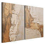 Modulaire canvasprint Abstracte texturen in warme tinten