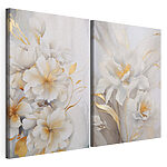 Modulaire canvasprint Verfijnde bloesems in zachte tinten