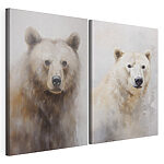 Modulaire canvasprint Schilderij van een beer