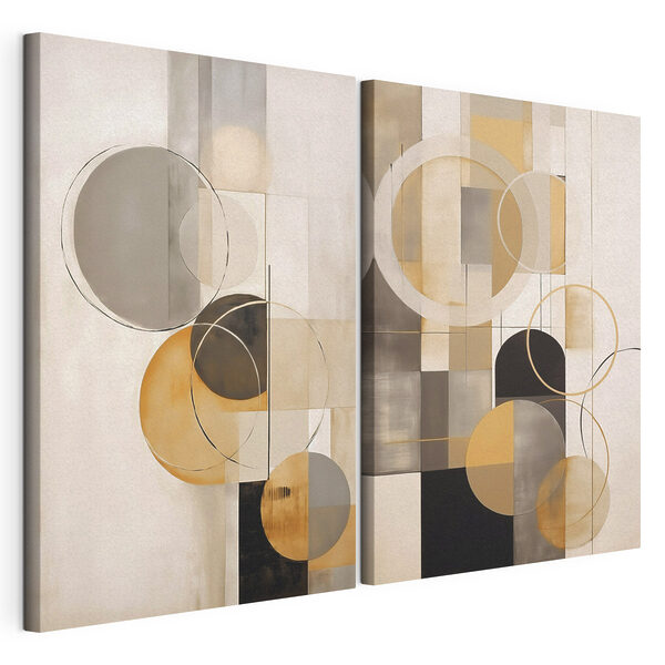 Twee kunstwerken Modulaire canvasprint Twee kunstwerken