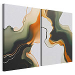 Modulaire canvasprint - Abstracte stroom van kleuren en vormen